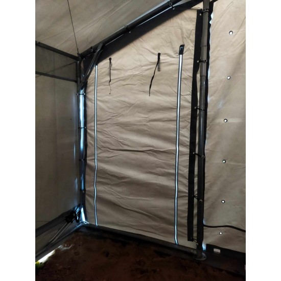 Vissezonas noliktavas telts, angārs, 4x8x3 m. Tents PVC 600 g/m 2, SFR.