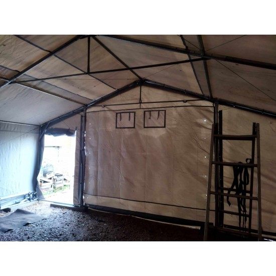 Vissezonas noliktavas telts, angārs, 4x8x3 m. Tents PVC 600 g/m 2, SFR.