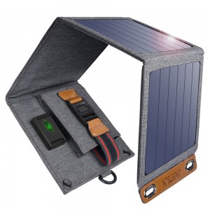 Salokāms portatīvs saules lādēšanas panelis, USB 5V / 2.4A, max 14W, Choetech SC004, 74093