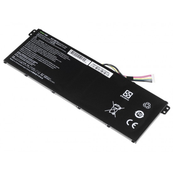 Greencell akumulatoras 11.4V, 2100mAh Li-Pol AC14B13J AC14B18J priekš Acer Aspire ES1-111M ES1-331 ES1-531 ES1-533 ES1-571