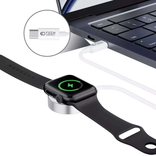 Магнитный индукционный кабель для зарядки Apple Watch UltraBoost, USB-C, 2,5 Вт, 120 см, белый, 9490713932704