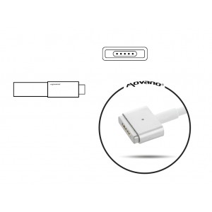 Lādētājs Apple Macbook Magsafe 2 60W, 16.5V, 3.65A, Movano ZZ/AP165365-2