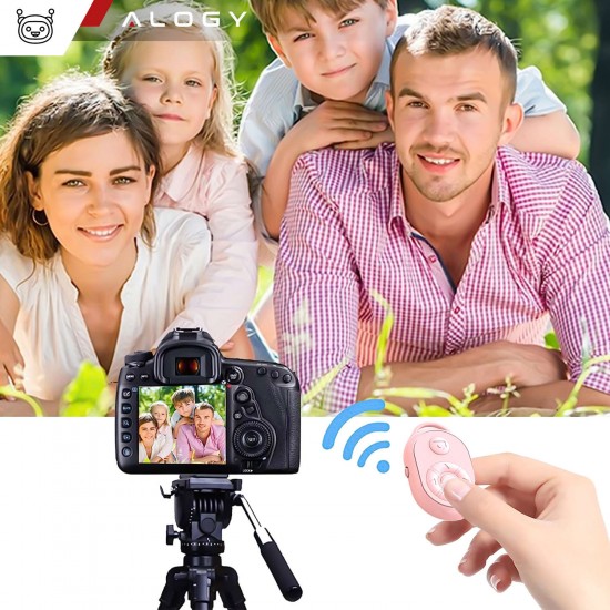 Bluetooth-пульт, фото, видео, Alogy, 65730, 5905601800941, розовый