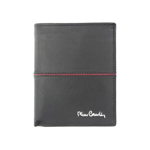 Кошелек мужской, кожаный, RFID, Pierre Cardin TILAK38 326, черный, красный