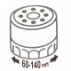 Eļļas filtra atslēga 60 - 140mm, tekstila, M57602