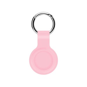 Silikona aizsargapvalks Apple AirTag, atslēgu piekariņš, rozā, Alogy 9900X7, 5907765645468