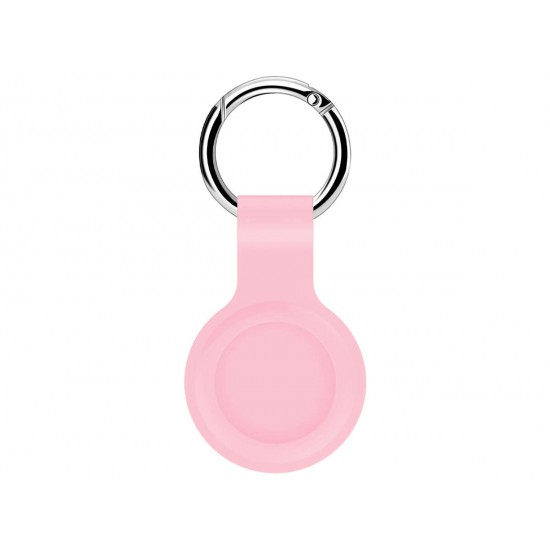 Silikona aizsargapvalks Apple AirTag, atslēgu piekariņš, rozā, Alogy 9900X7, 5907765645468