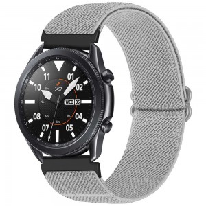 Universāla elastīga neilona pulksteņa siksniņa, aproce 20mm, pelēka, Alogy Nylon Smartwatch 15339X23, 5907765688298