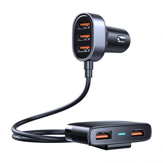 Ātrais automašīnas lādētājs 5x USB, 6.2 A, 1,5 m, Joyroom Fast charge JR-CL03, 6941237122353