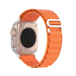 Pulksteņa siksniņa, aproce Apple Watch Ultra / 9 / 8 / 7 / 6 / SE / 5 / 4 / 3 / 2 / 1 (42, 44, 45, 49 mm) Dux Ducis Strap GS Version, orandža, 6934913026915