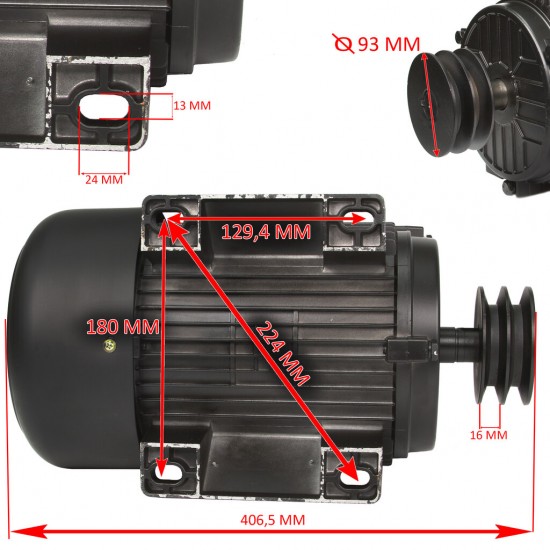 Trīsfāzu elektromotors, elektrodzinējs 5,5 ZS, 2880 apgr./min, Y112M-2, M8803001