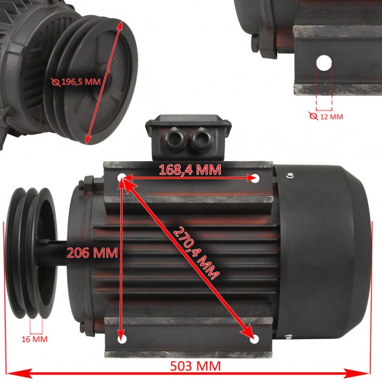 ELEKTRODZINĒJS, TRĪSFĀZU ELEKTROMOTORS Y132M-4 10 ZS 1440 APGR./MIN, M8803501