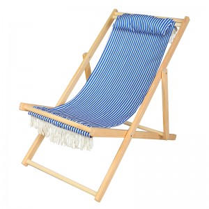 Koka saliekams dārza, pludmales guļamkrēsls IBIZA, L66L