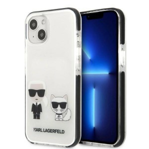 Karl Lagerfeld cietais korpuss iPhone 13 mini 5,4 collu, balts/balts, Karl Lagerfeld Karl&Choupette, 3666339048600