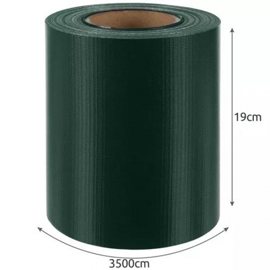 Žoga lente, lamile 19 cm x 35 m, PVC 450g/m2 + 25 turētāji, zaļa, 00023699