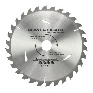 Zāģripa kokam 250mm x 32, 30T POWER BLADE M08926