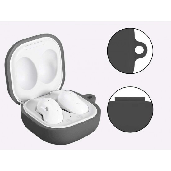 Силиконовый чехол-защита для наушников Samsung Galaxy Buds Live/Buds Pro, серый, 9558X23, 5907765643495