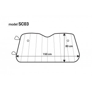 Automašīnas vējstikla saules sargs 150x80 cm, sudraba, PE Bubble, Amio 01533