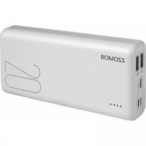 Romoss Simple 20 akumulators 20000 mAh, balts, Powerbank Romoss Simple 20, PSL20-101-1134, 6958377506684