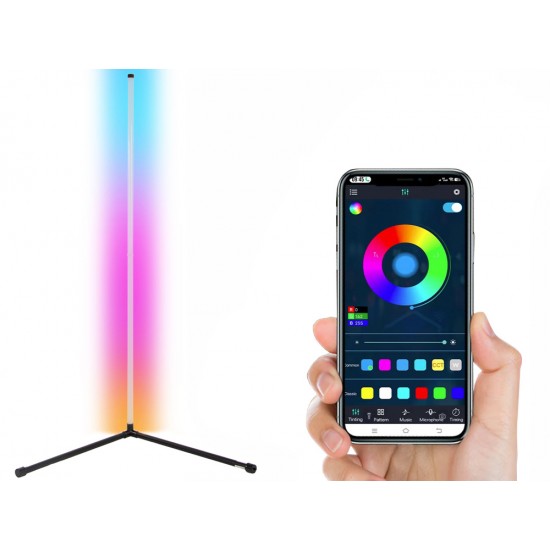 LED RGB grīdas lampa 1m, pults, Bluetooth, 12329