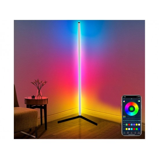 LED RGB grīdas lampa 1,5m, pults, Bluetooth, 12330