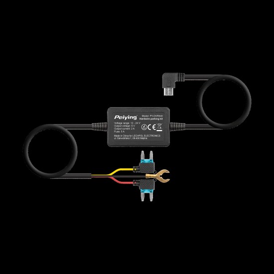 Strāvas adapteris videoreģistratoram 12 - 24 V, USB-C 5V 2A, Peiying PY-DVR040