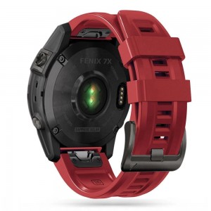 Silikona siksniņa priekš Garmin Fenix 3/5X/6X/7X Pro, sarkana, 9589046921575