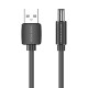 Strāvas kabelis USB uz DC 5.5mm, 0.5m, melsn, Vention CEYBD, 6922794757660