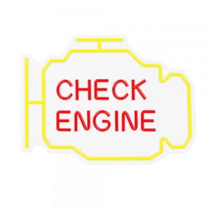 Neona LED izkārtne Neon PLEXI LED CHECK ENGINE, dzeltens, sarkans, NNE21 Neolia, RTV100477, 5900495546197