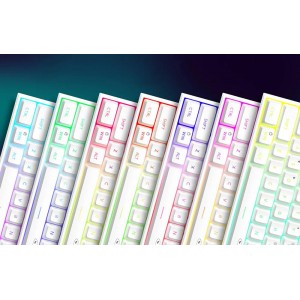 MageGee spēļu tastatūra ar vadu, RGB, balta, MageGee TS91, 6971969720374