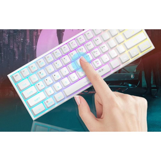 Проводная игровая клавиатура MageGee, RGB, белая MageGee TS91 6971969720374