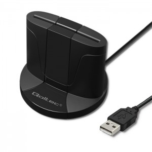 Qoltec ID kartes lasītājs, USB 2.0 + USB-C adapteris, Qoltec Intelligent Smart ID chip card reader SCR-0632, 50632, 5901878506326