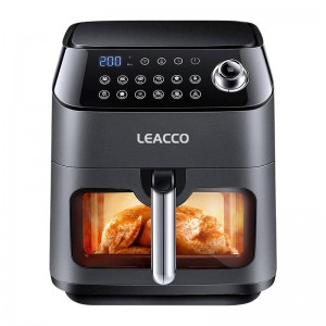 Leacco Karstā Gaisa cepeškrāsns 4,5l, 1050 W, 40°C-200°C, melns, Air Fryer  Leacco AF020, 6976261570085