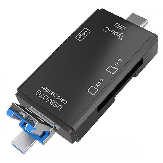 Universāls atmiņas karšu lasītājs SD, microSD, USB 3.0, USB-C, OTG, AK180B