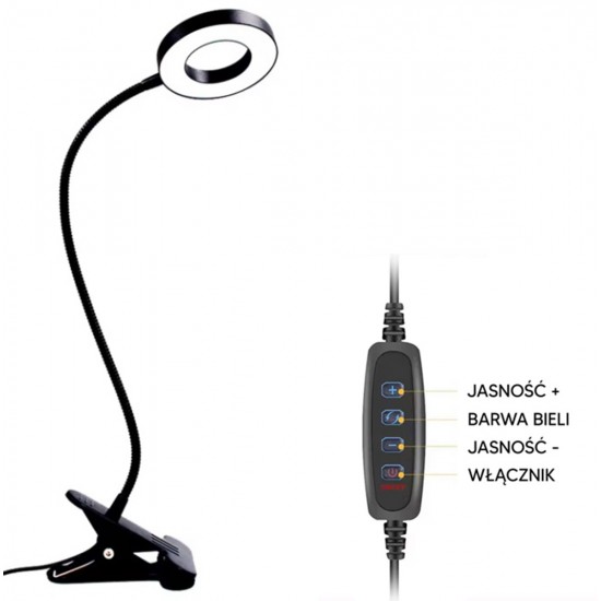 LED riņķa lampa 3200K - 6000K, ZD67F