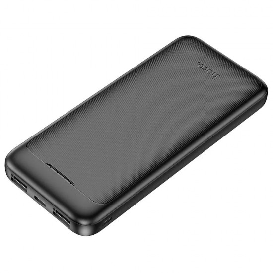 Hoco akumulators 10000mAh, 2A 2x USB-A, 1x USB-C, melns, Powerbank HOCO  J111, 6931474795748