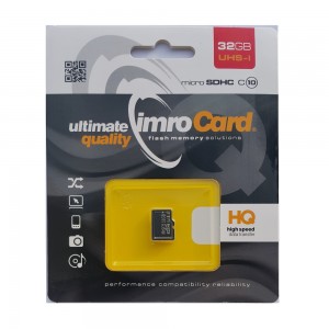 Imro atmiņas karte MicroSD 32GB cl.10 | UHS-I, KOM000845, 5902768015607