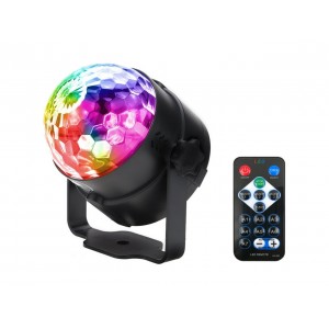Мини-шаровой проектор с дистанционным управлением, LED RGB, ZS48