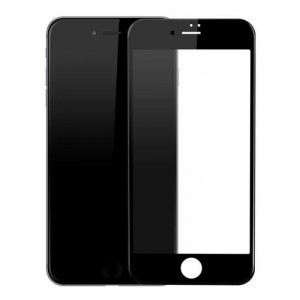 3D Malu Premium Pilna izmēra telefona aizsarg-stikls priekš Apple iPhone 7 / 7S (4.7inch) Melnas apmales
