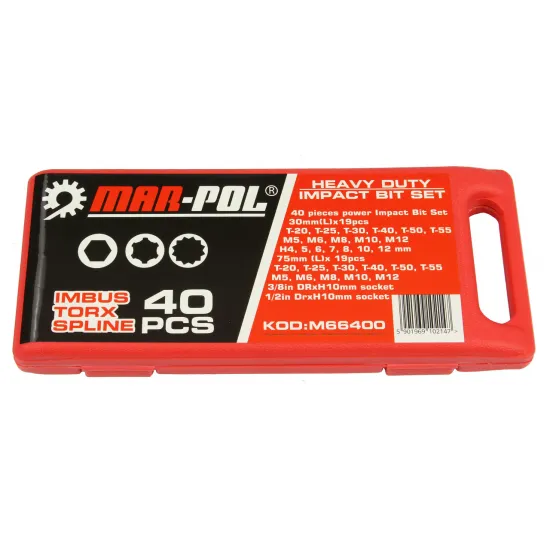 Набор бит HEX и TORX, 40 шт., M66400