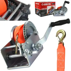 Rokas viņča 1133kg ar siksnu, 2500LB, 10m, M80726