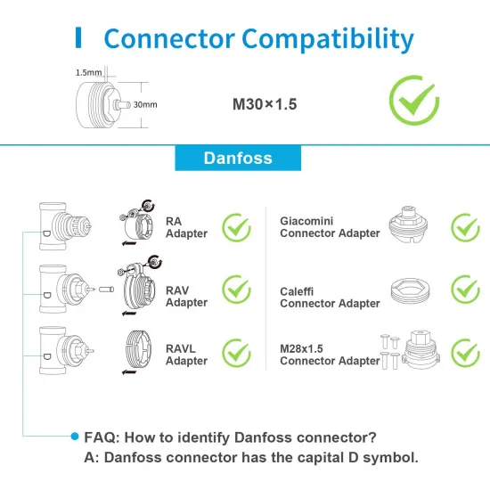 Viedais radiatoru termostats ar WiFi Meross MTS100 (bez bāzes stacijas Smart Hub)