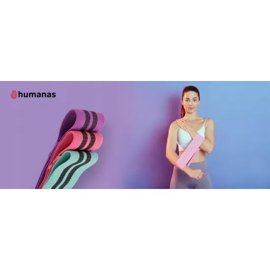 Pretestības gumiju komplekts Humanas RB3 resistance bands - 3 pcs