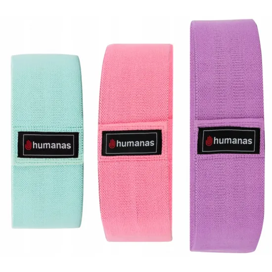 Pretestības gumiju komplekts Humanas RB3 resistance bands - 3 pcs