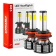 Auto LED spuldze H8/H9/H11, 2шт, 12В, 38Вт, 3800лм, 6500К, COB 4Side Series Headlights, AMiO 02845