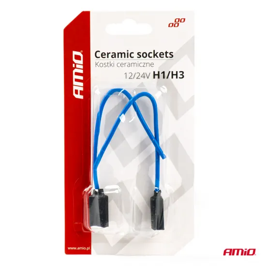 Keramiskais spuldzes kontakts, H1 / H3, L tips, 2gab., Amio 01142
