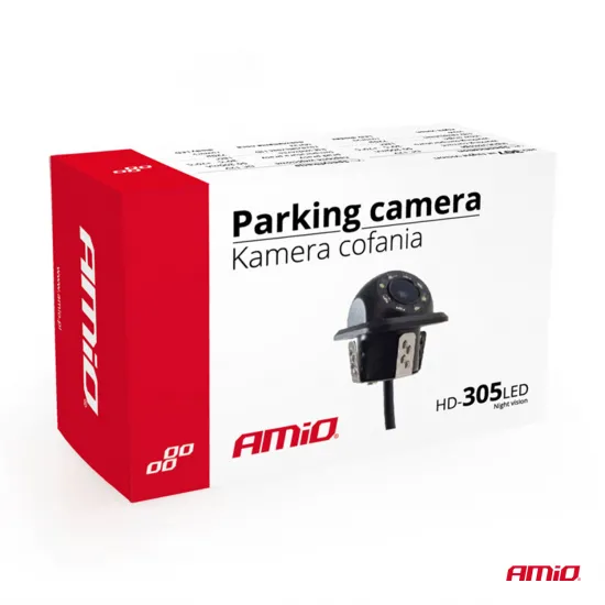 Парковочная камера, 720p, 50°, 12В, 18мм, Amio HD-305 LED, 02165