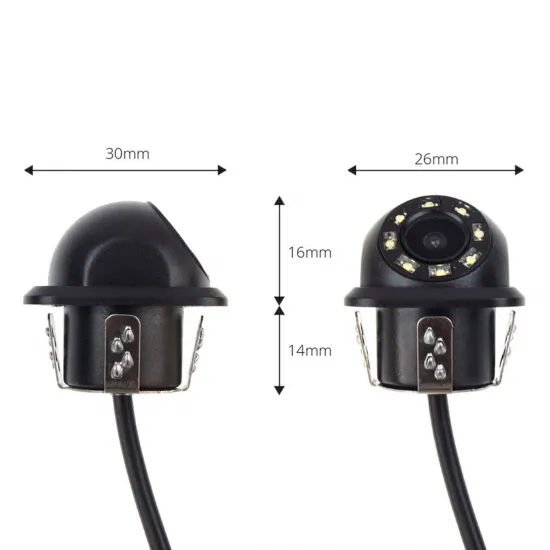 Парковочная камера, 720p, 50°, 12В, 18мм, Amio HD-305 LED, 02165