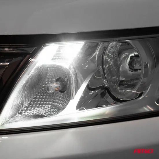 Светодиодная лампа, 12В, 3xSMD 7020, 5600K, T10 W5W, 2 шт., Amio 01096