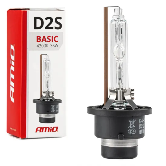 Ксеноновая лампа D2S Xenon HID, 4300К, 35Вт, AMiO BASIC 01319